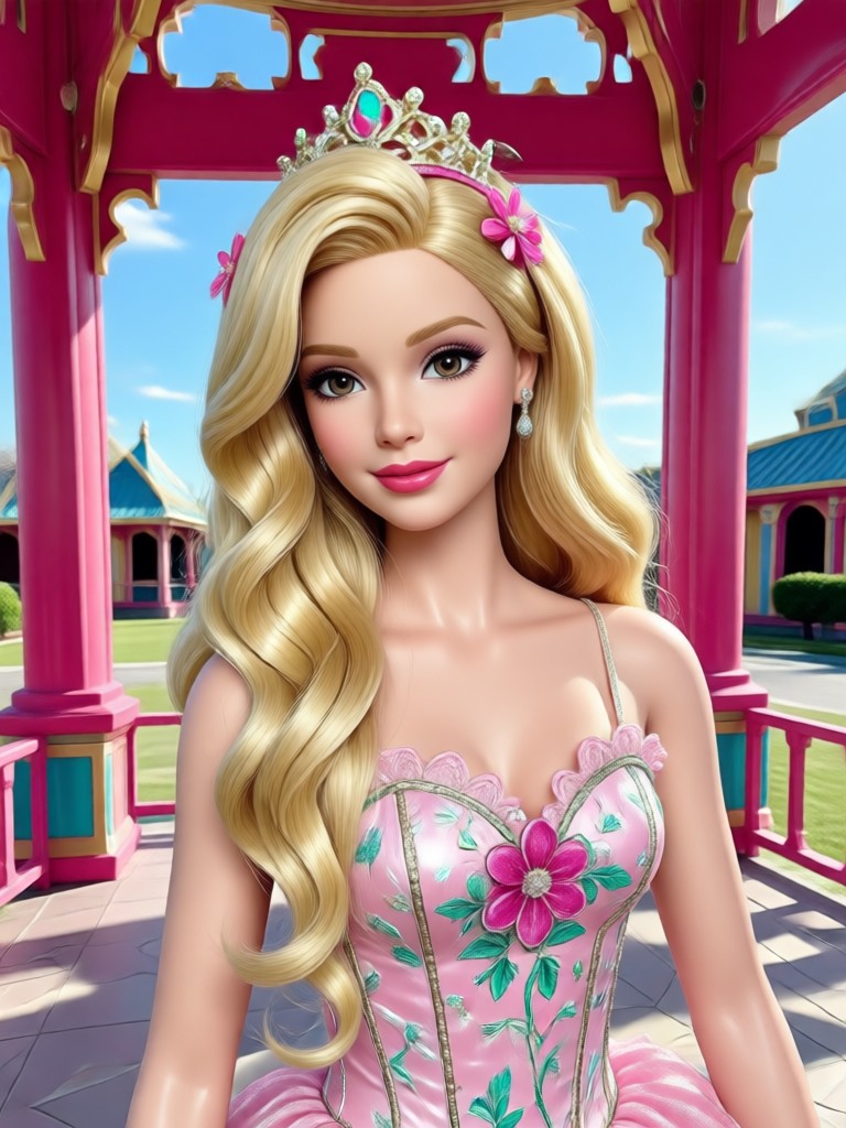 Contoh filter gaya astronot Barbie