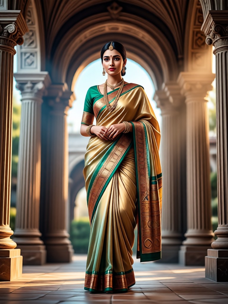 AI georgette saree with digital print