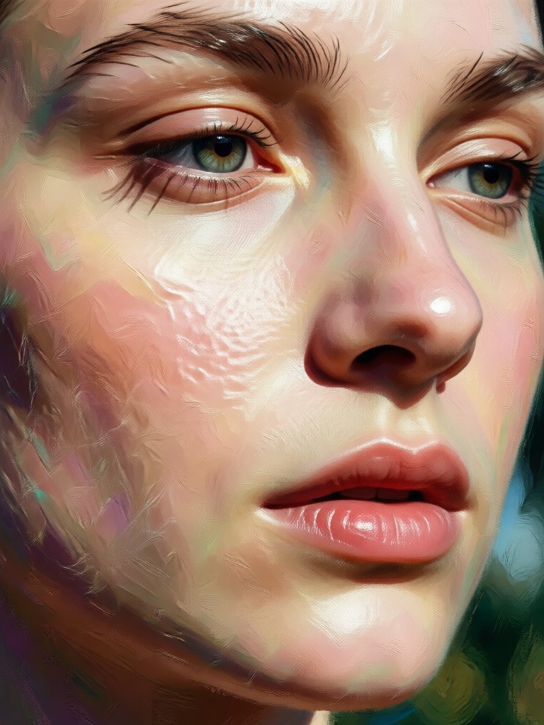 Bronceado cobrizo intenso aplicado por filtro AI