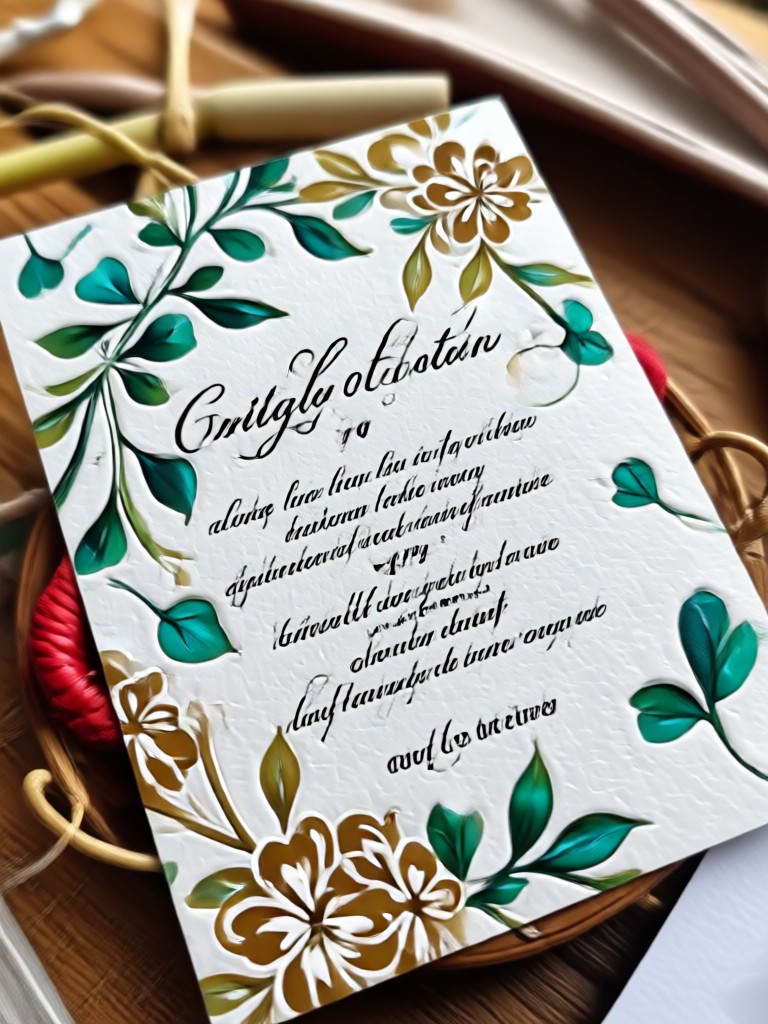 Elegant floral wedding invitation card design
