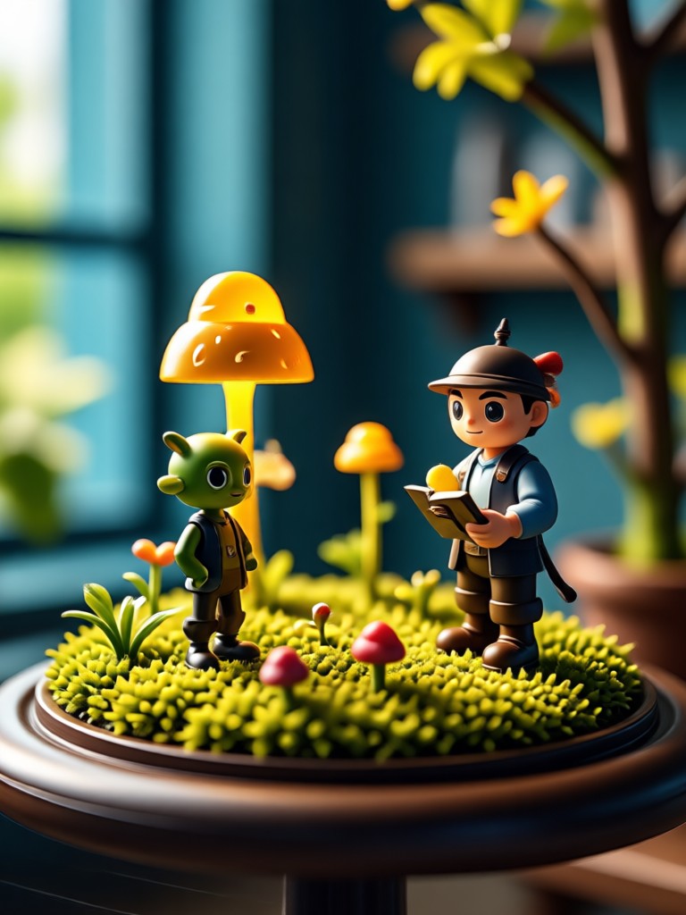 Festival scene transformed into a tiny diorama