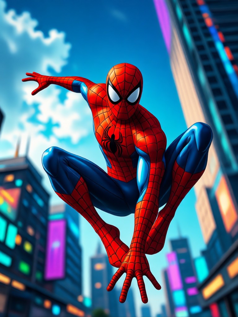 Custom color Spider Man suit design