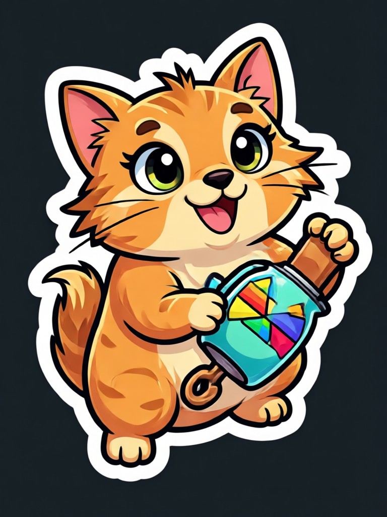 Mobile app interface for AI sticker maker