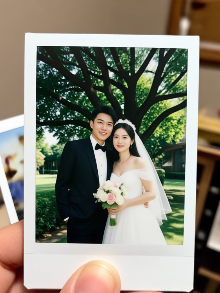 Polaroid generator result with handwritten date
