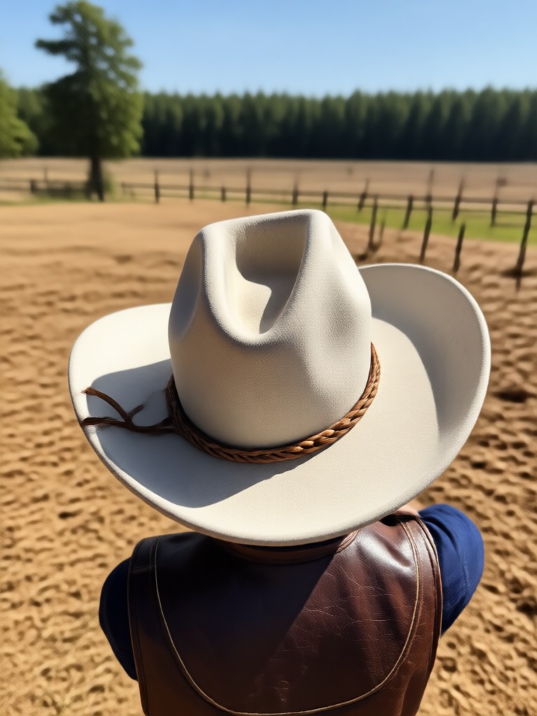 Group photo with friends all wearing different virtual cowboy hats