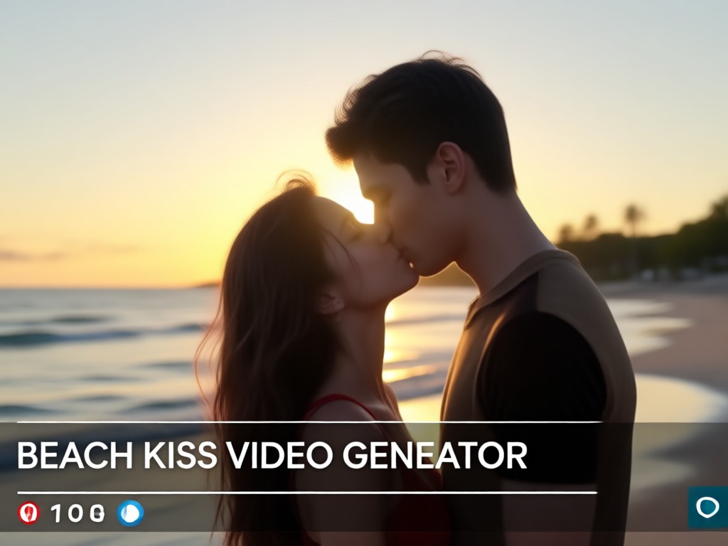 Cinematic beach backdrop for couple videos