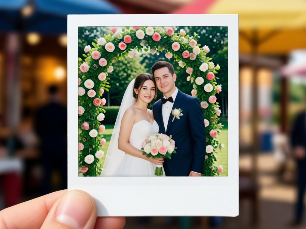 Authentic Polaroid and Instax film frame examples