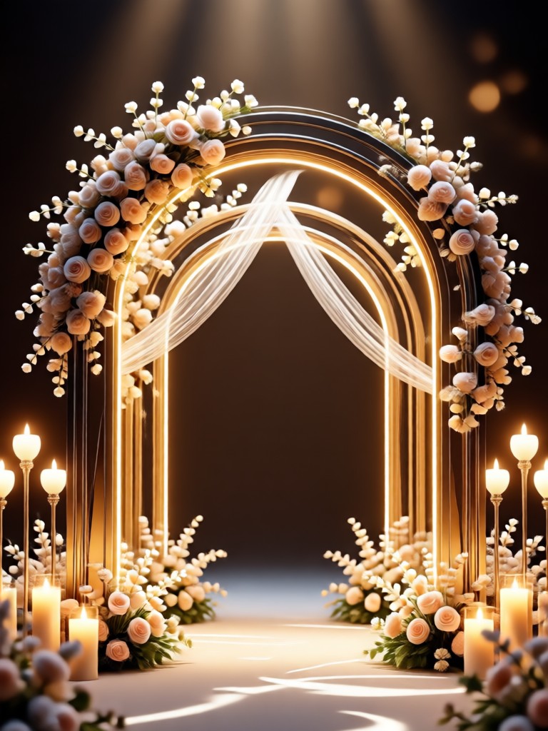 Bohemian outdoor ceremony aisle decor