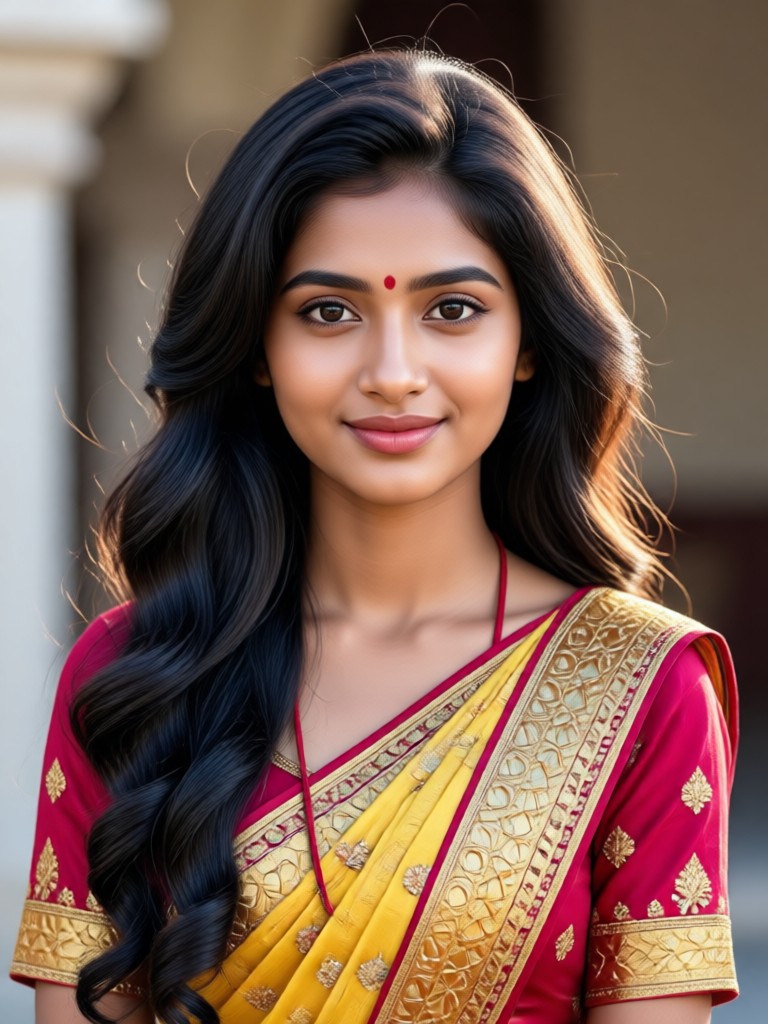 Detailed AI Hot Indian Girl Portrait