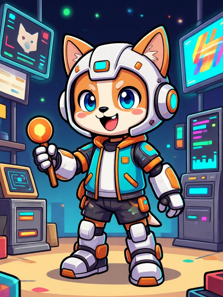 Cyberpunk rabbit for an esports team
