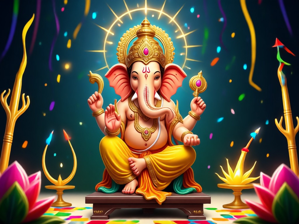 AI Ganesh Chaturthi text prompt