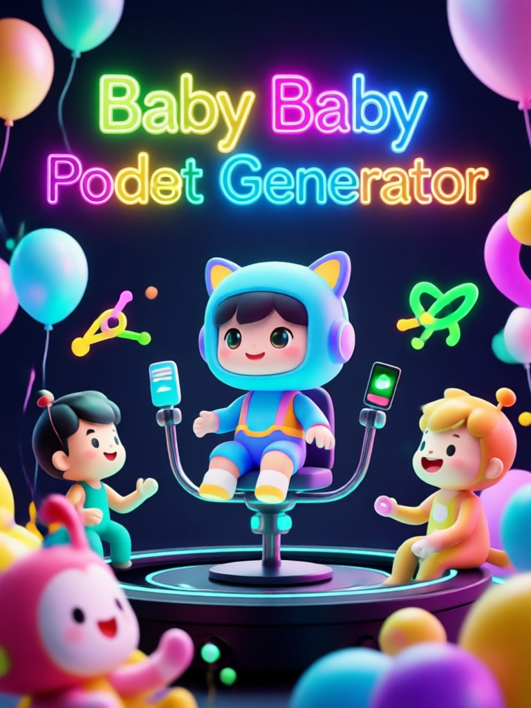 Baby podcast in Ghibli style animation