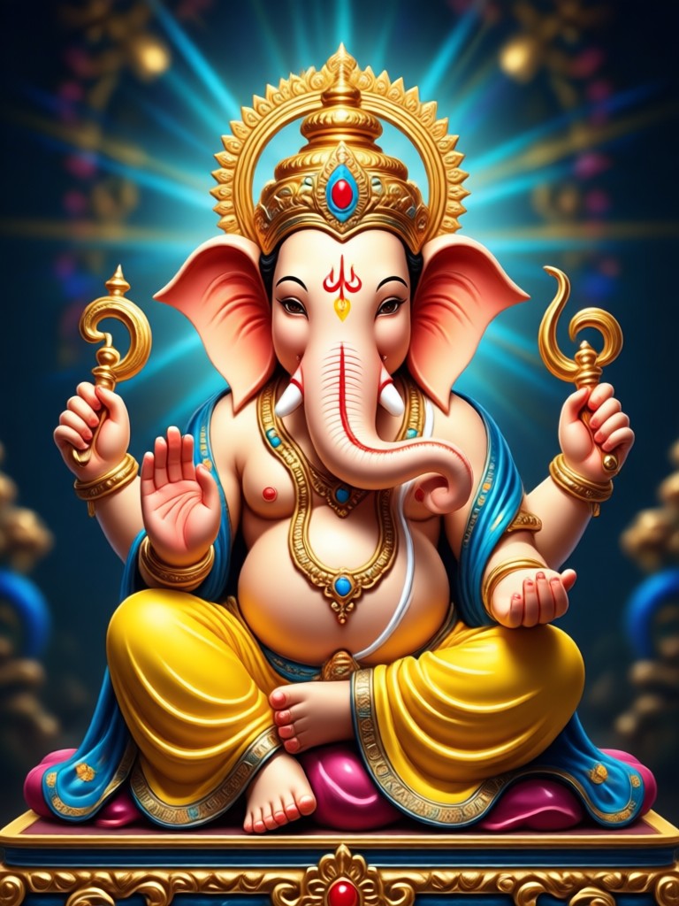 Ganesh Chaturthi themed AI image