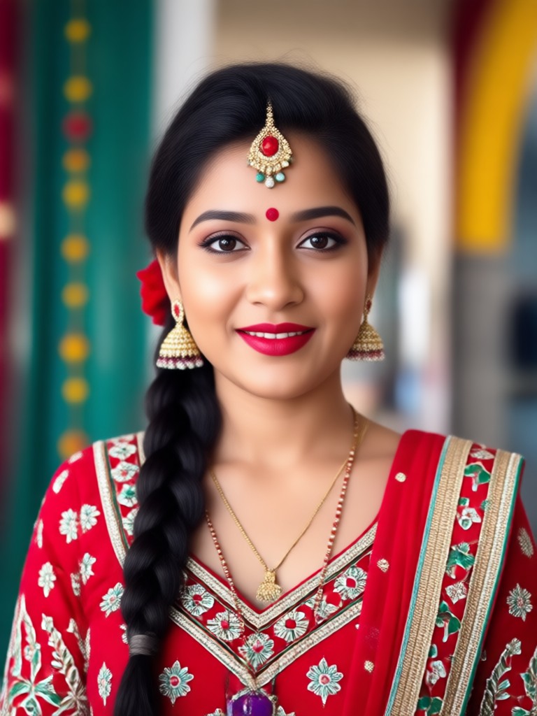 Modern Indian girl character video with animation