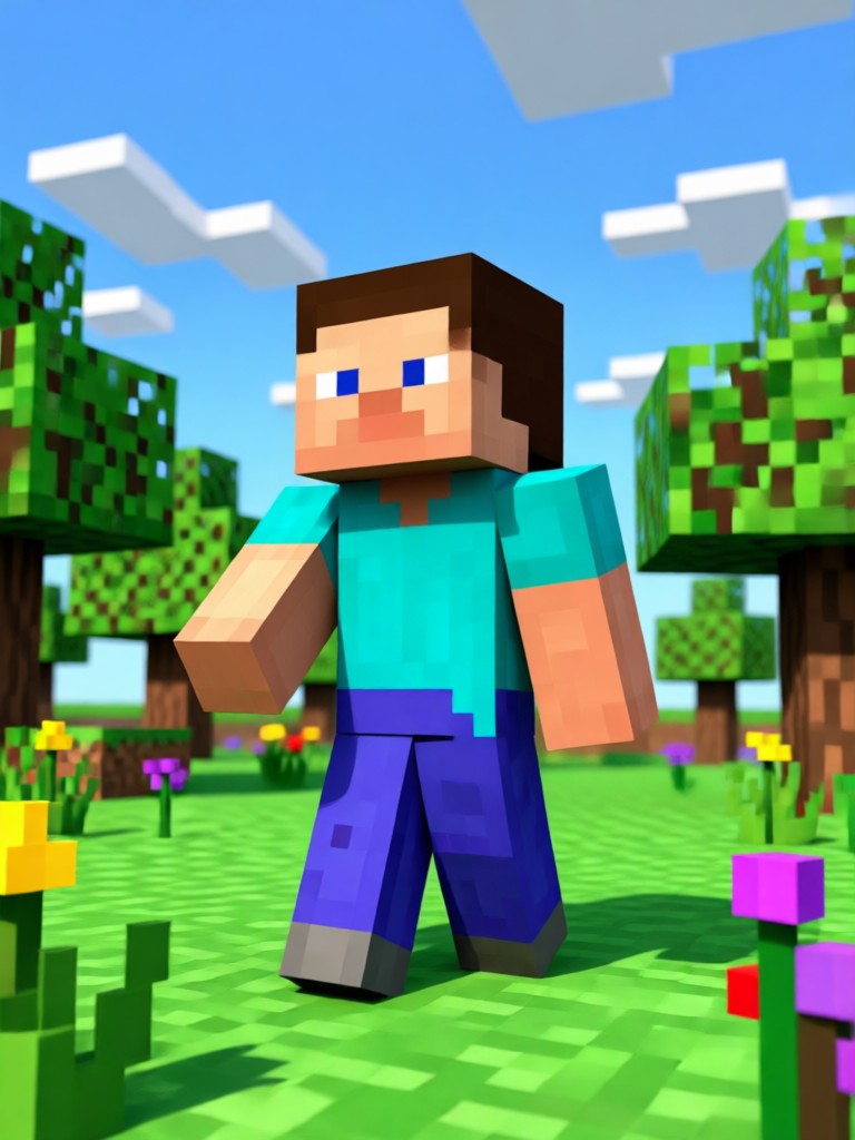 Pixel art food items in Minecraft style