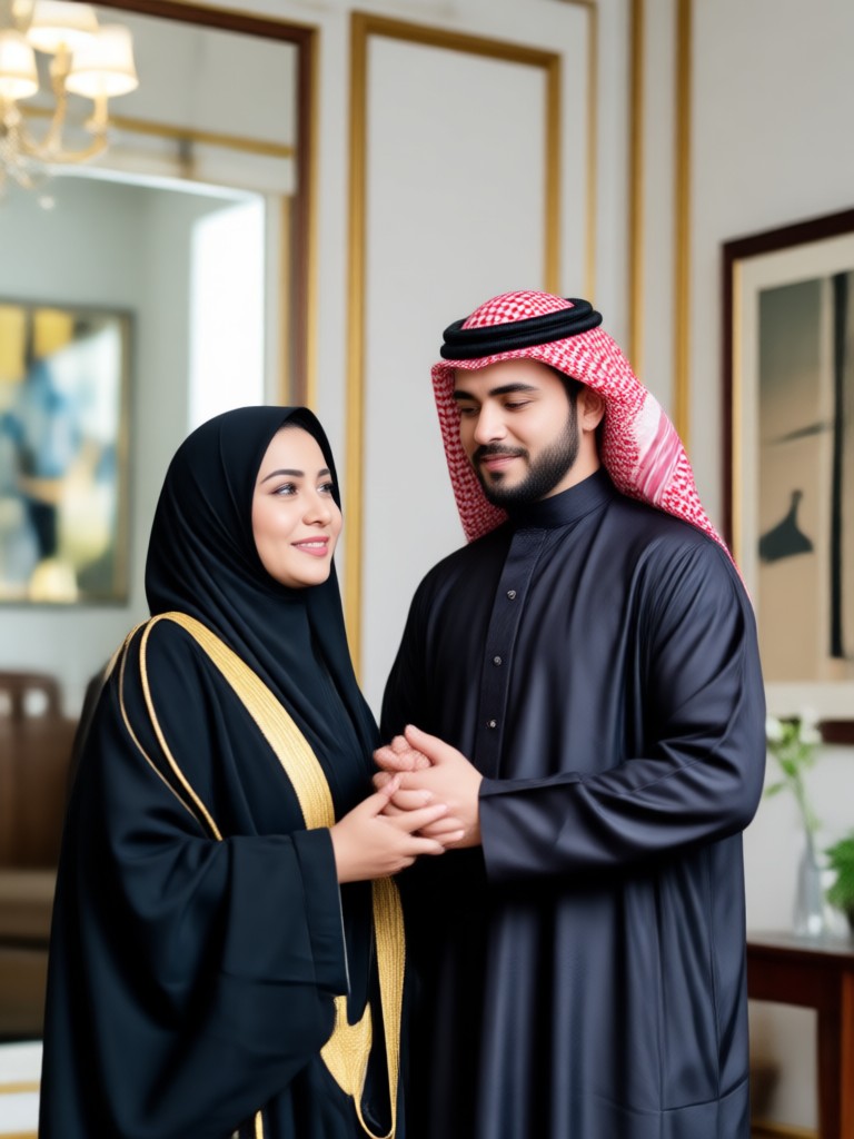Traditional Arabic couple portrait showcase