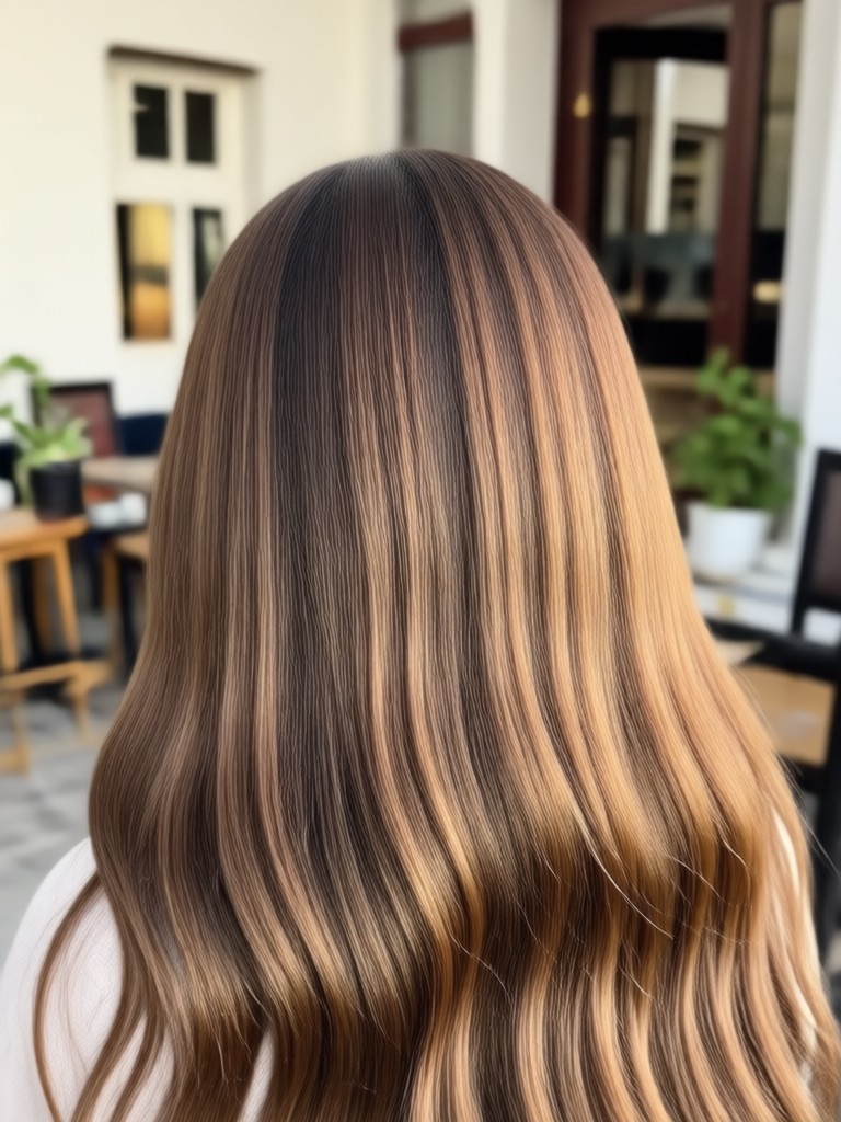 AI long hair filter before and after transformation