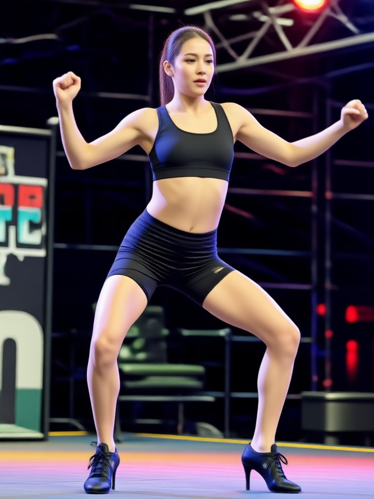 Twerk frontal com IA variação de figurino