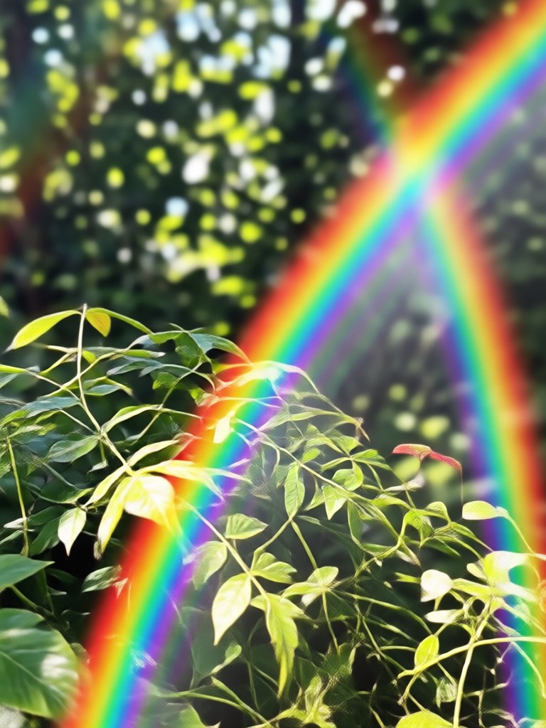 Subtle rainbow filter on a pet photo