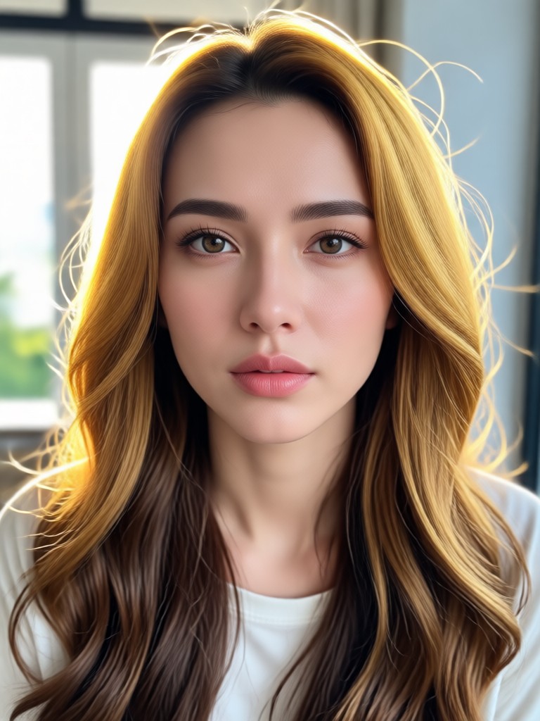 AI balayage and highlights hair color result