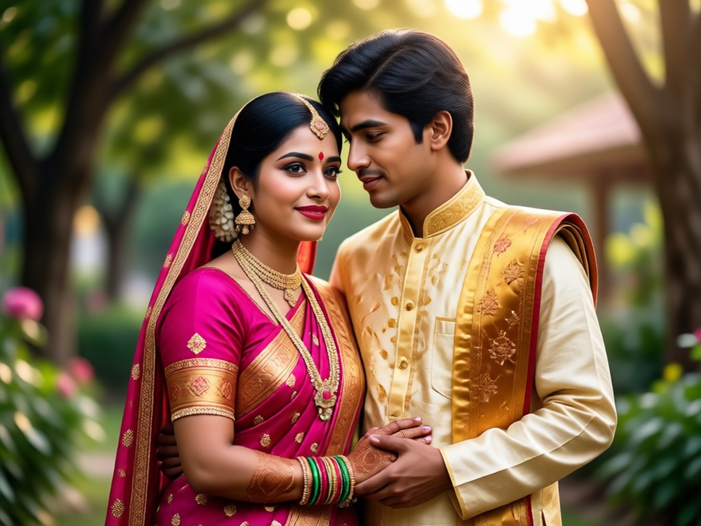 Showcase of AI generated Bengali traditional saree and kurta outfits
