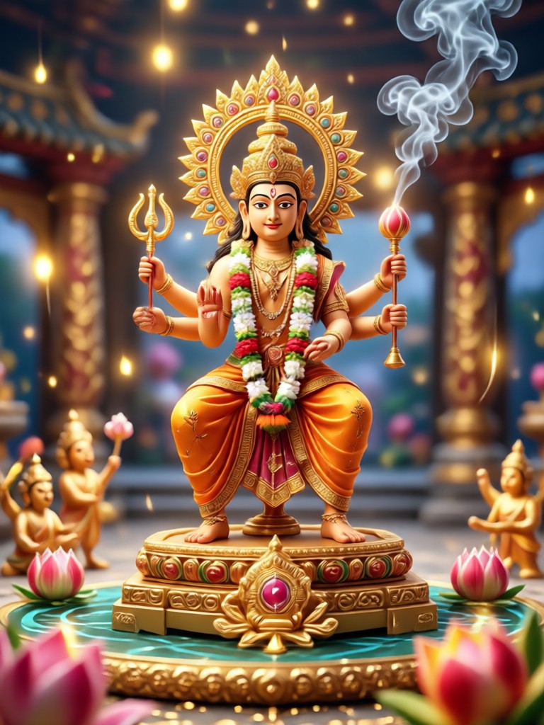 AI Nag Devta portrait with intricate crown and divine aura