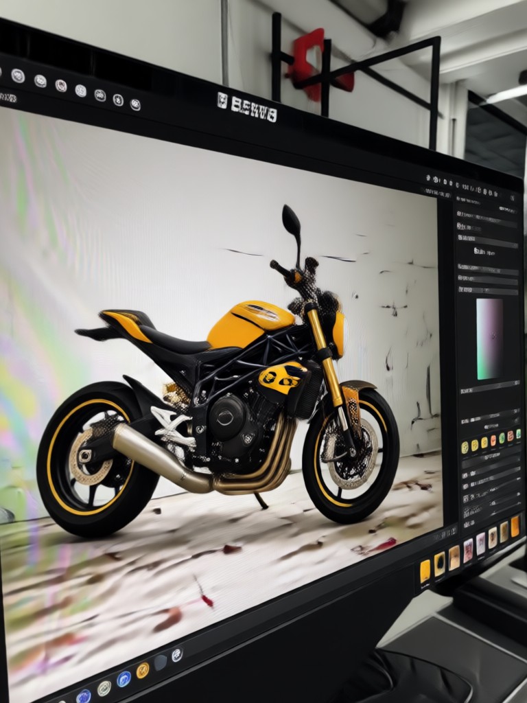 Moto de trilha com efeito de desfoque de movimento dinâmico