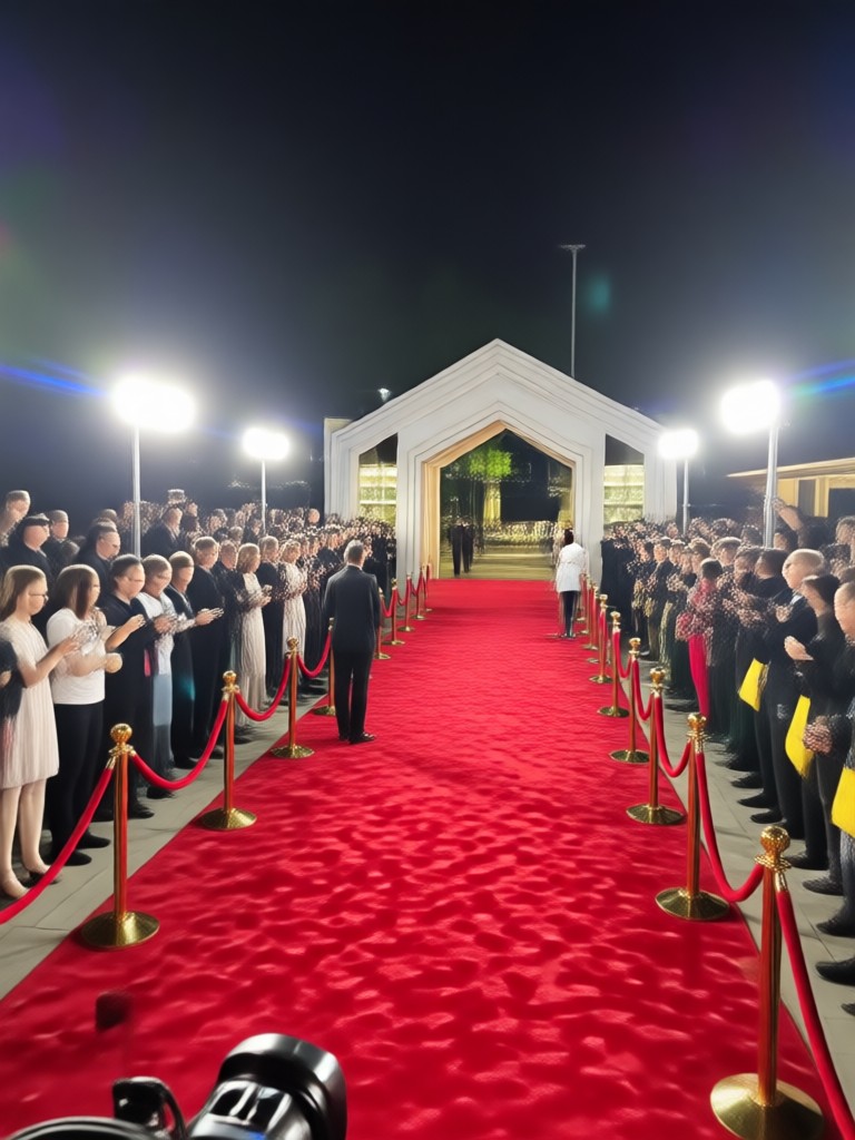 Evening gown red carpet AI photo