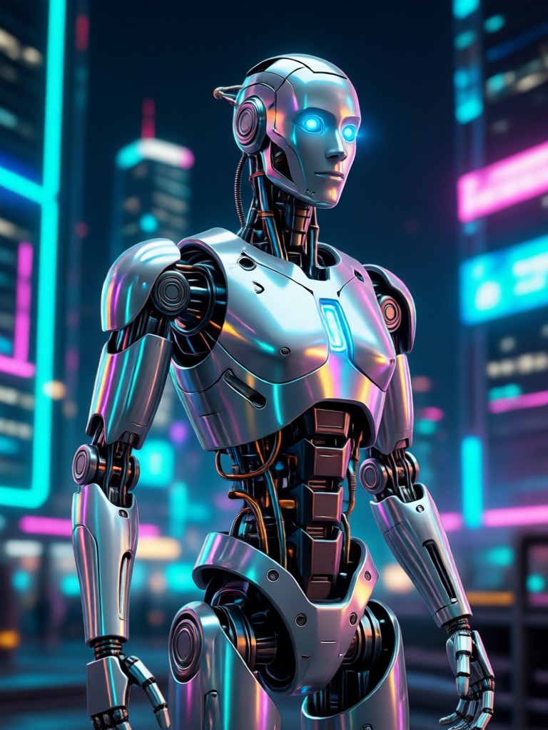 Character with holographic particle filter and data visualization