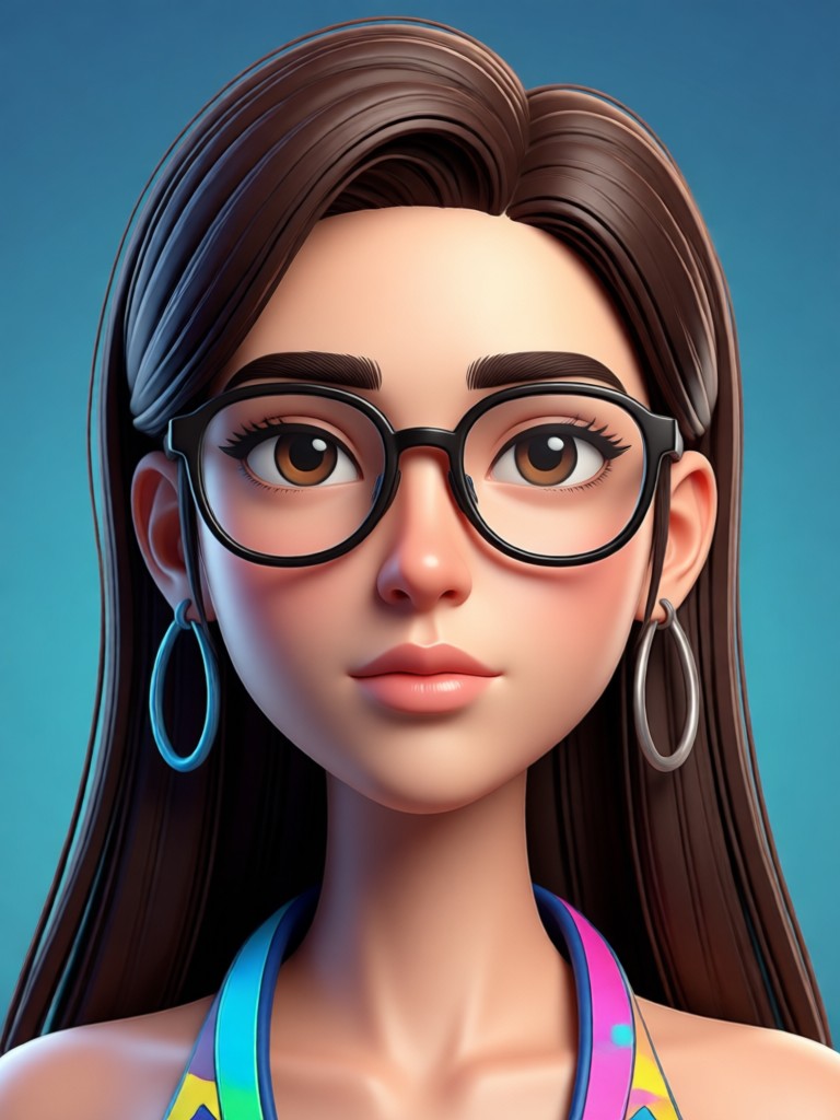 3D comic pet portrait generated by AI