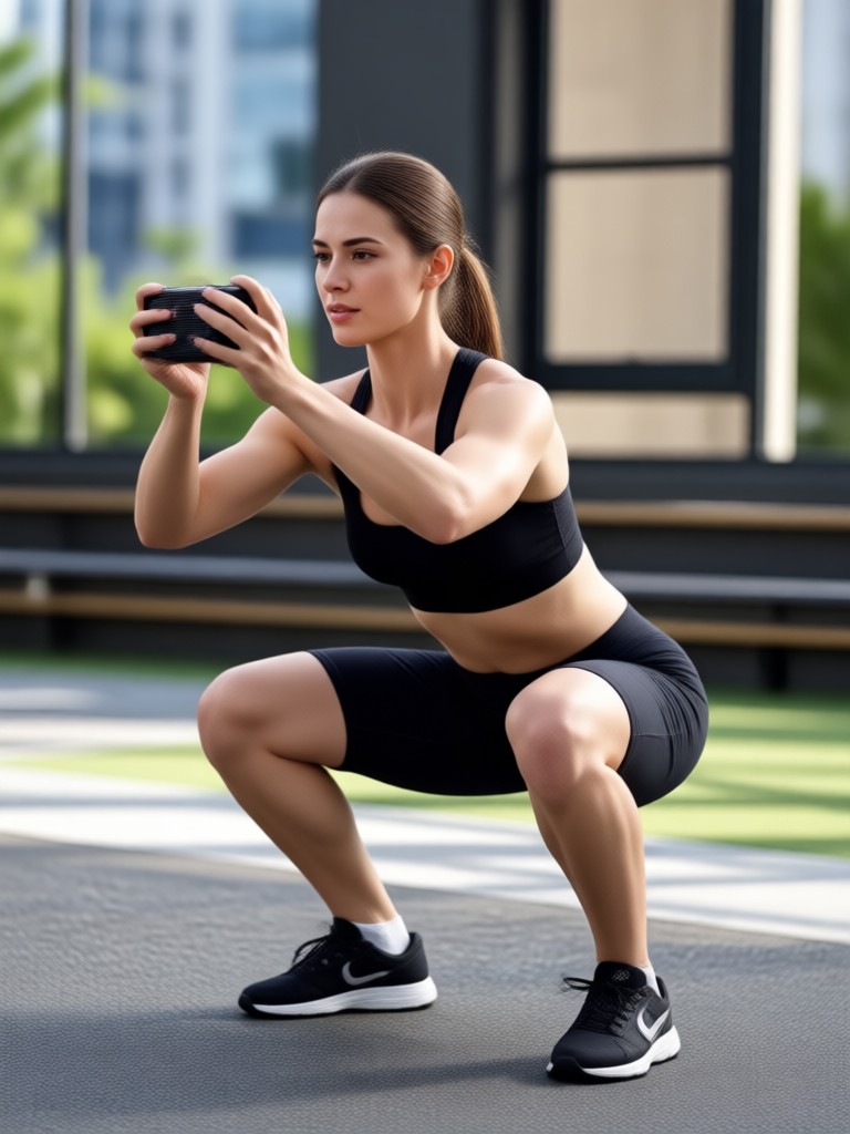 AI squat to press full body video