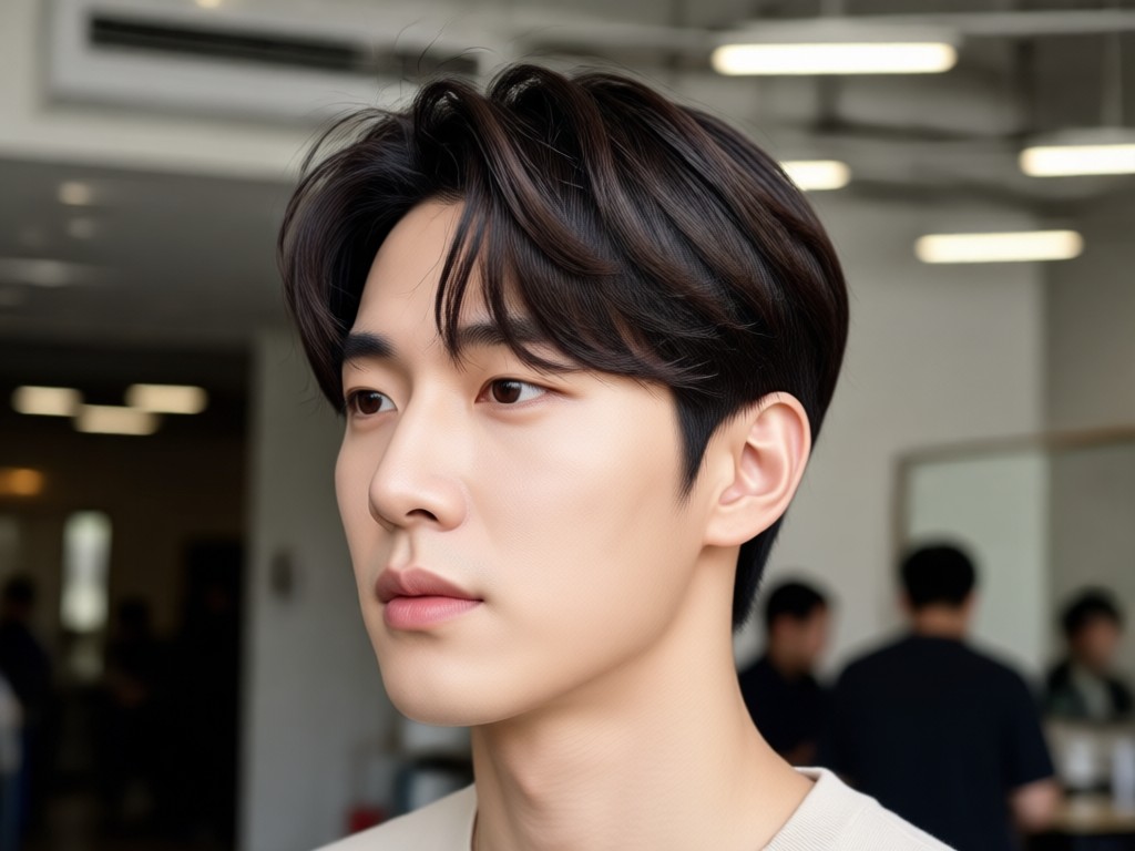 Simulasi try-on gaya rambut Korea AI yang realistis