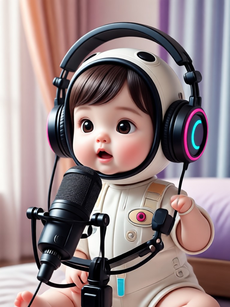 Cute baby voice singing podcast