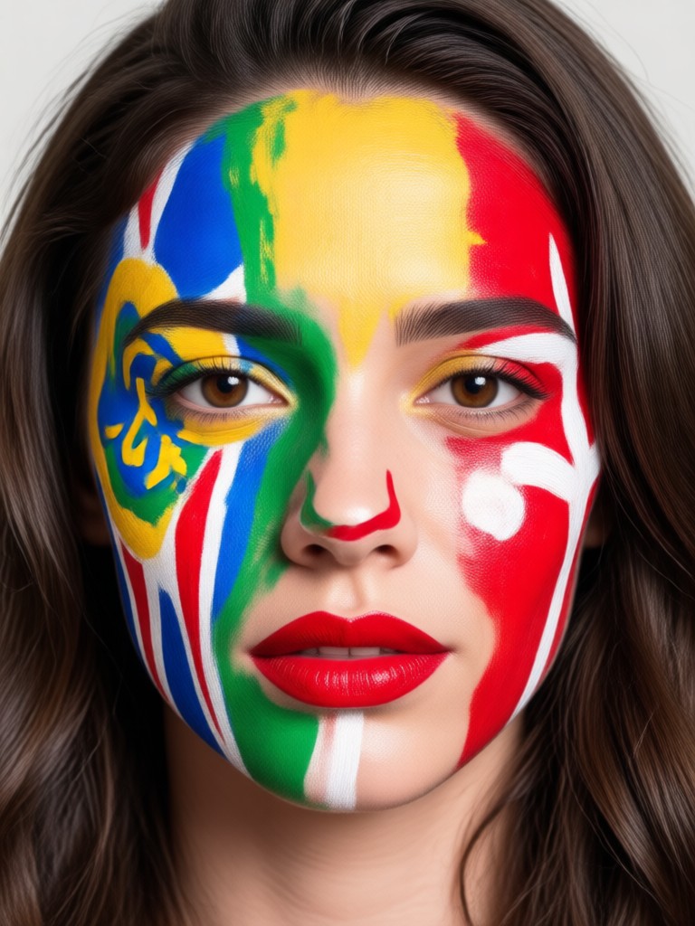 Subtle France tricolor cheek design
