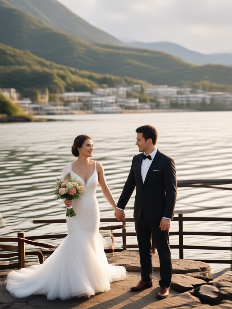 AI generated romantic proposal couple video