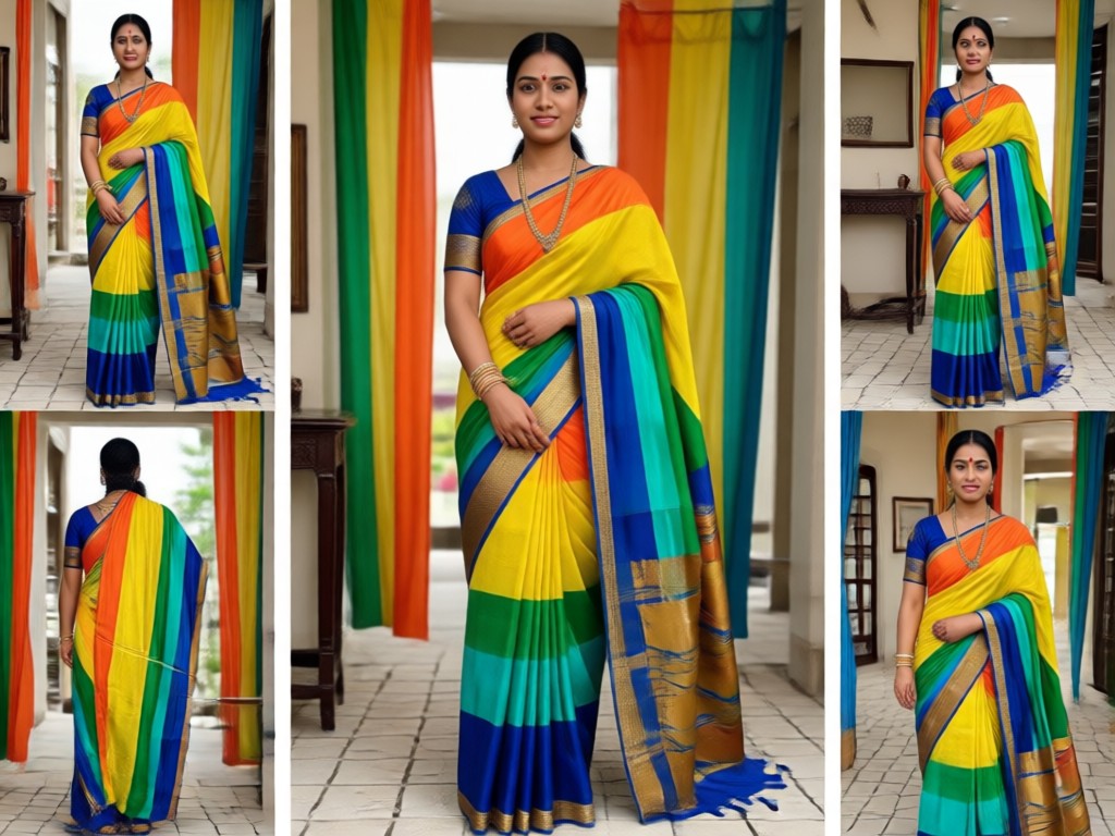 Realistic saree fabric simulation