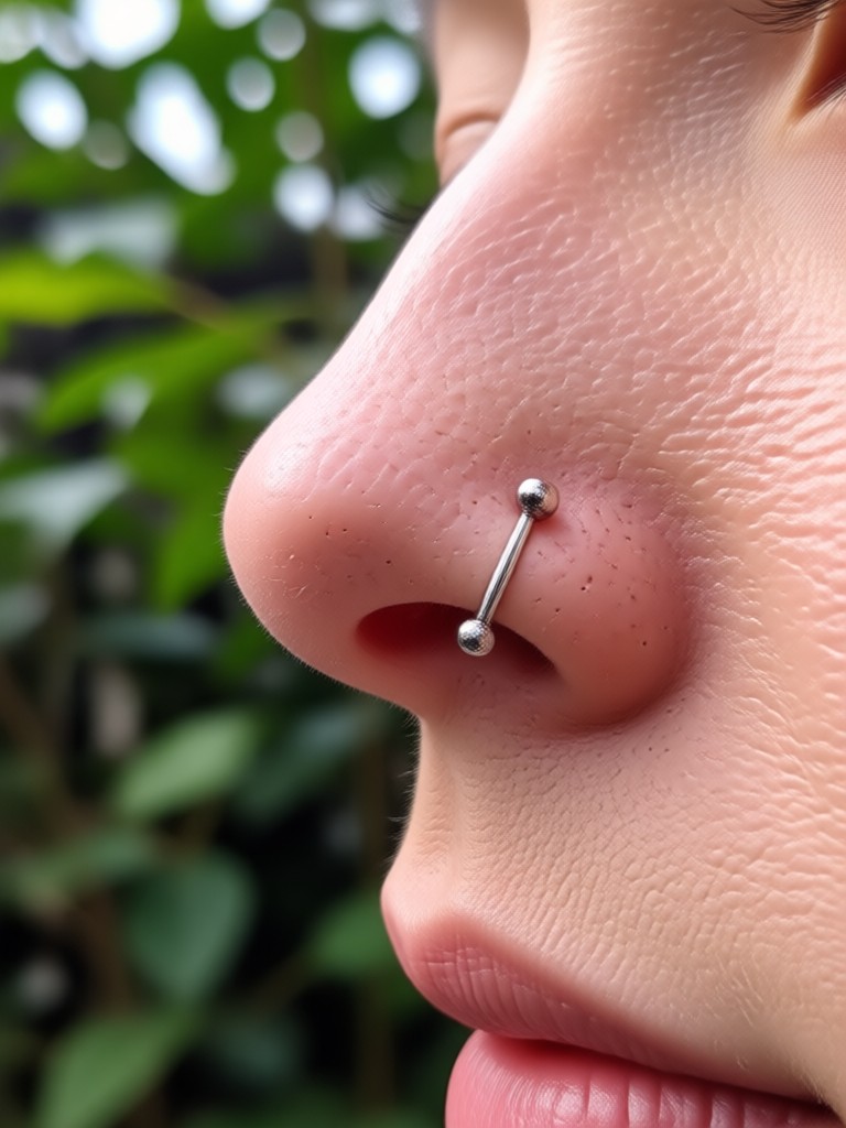 Dramatic statement nose ring AI transformation