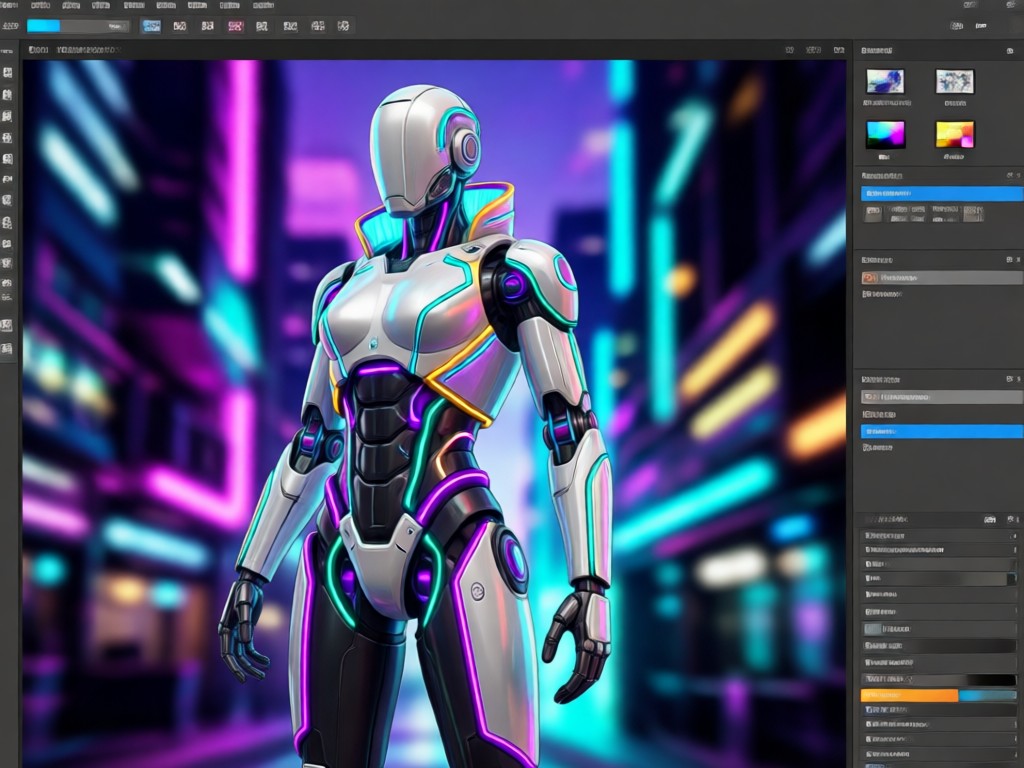 AI dynamic outfit lighting example