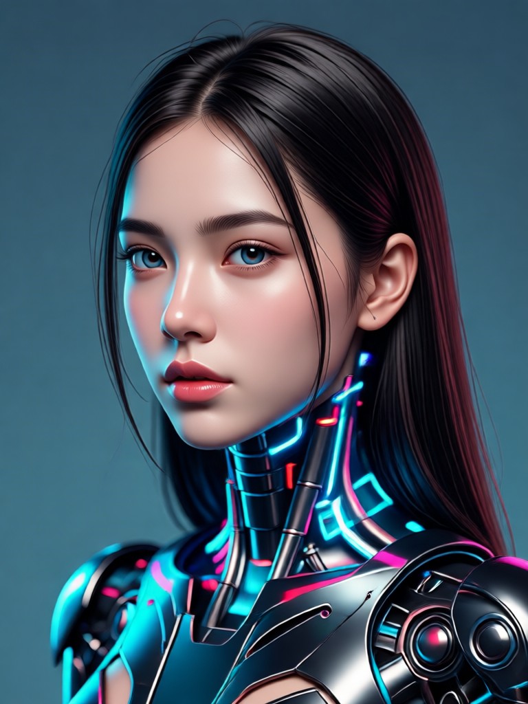 Mobile phone showing the AI girl generator app interface