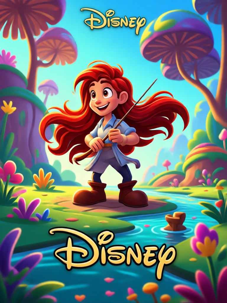 Epic space adventure Pixar style poster