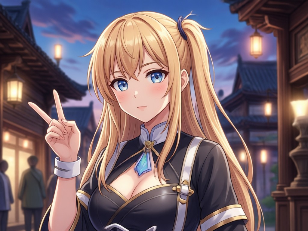 High resolution anime portrait output example