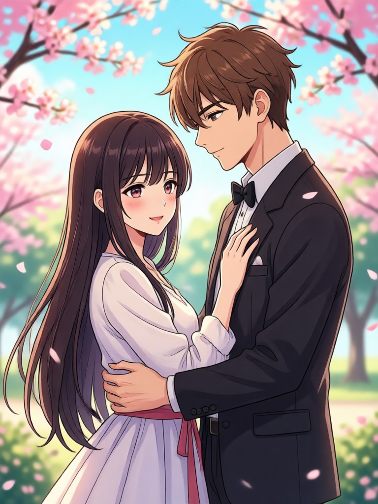 Historical anime couple period drama video