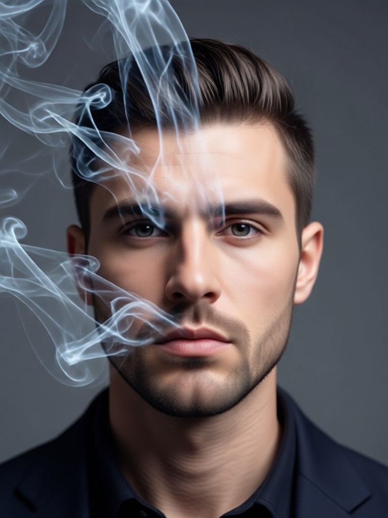 smoke effect male portrait final result