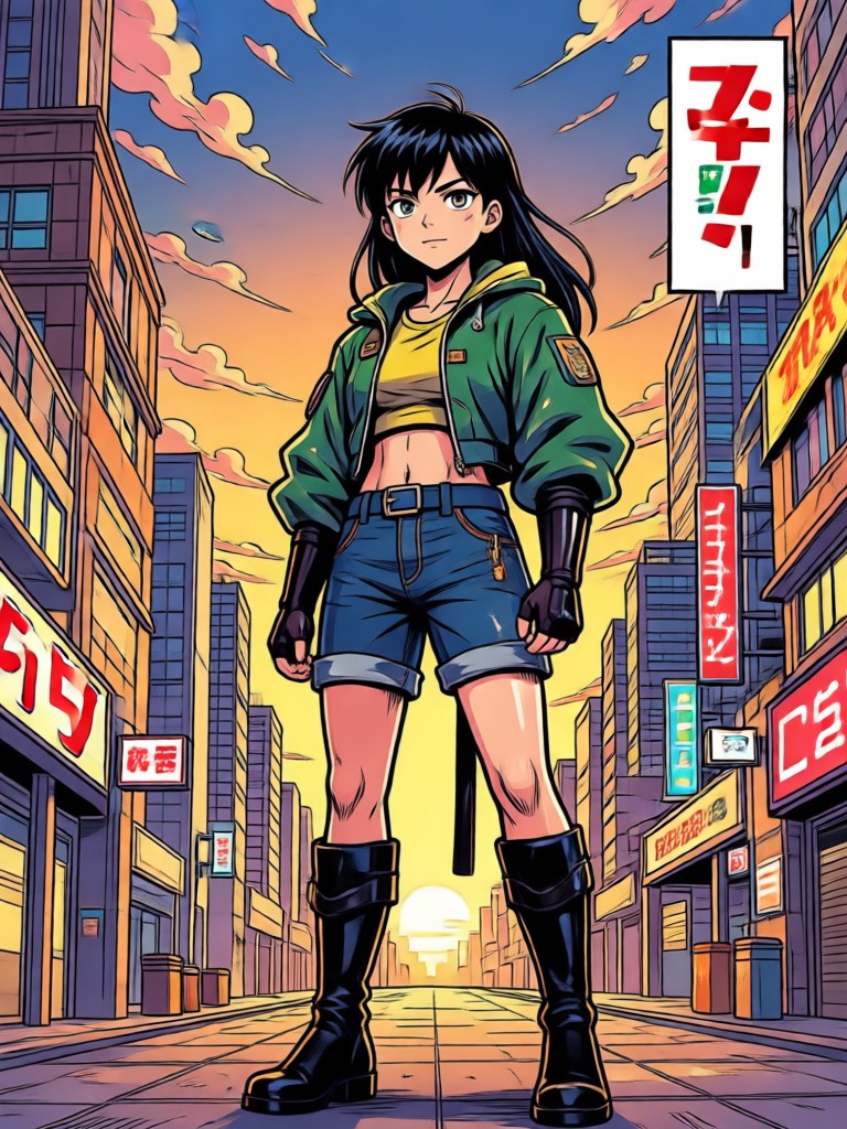Food photo turned into a cute and colorful anime illustration