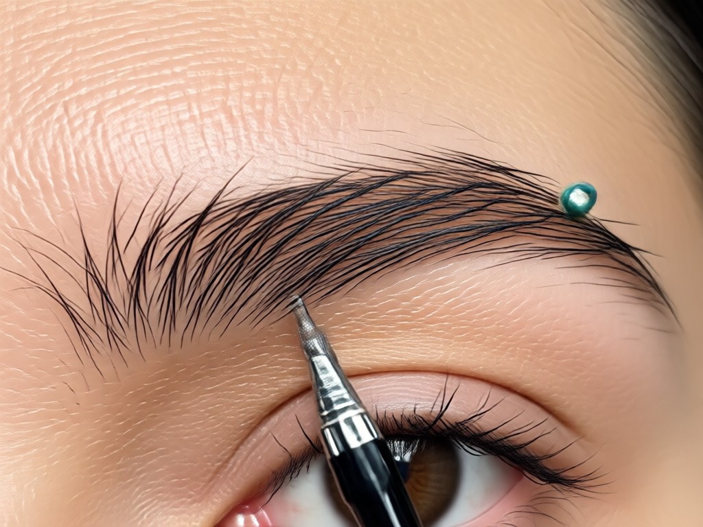 AI reshaping eyebrow arch on a face