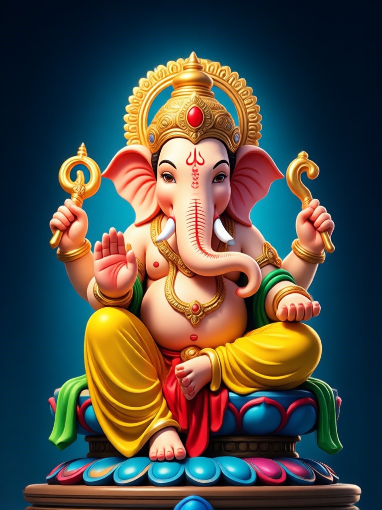 Child's drawing of Ganesh brought to life