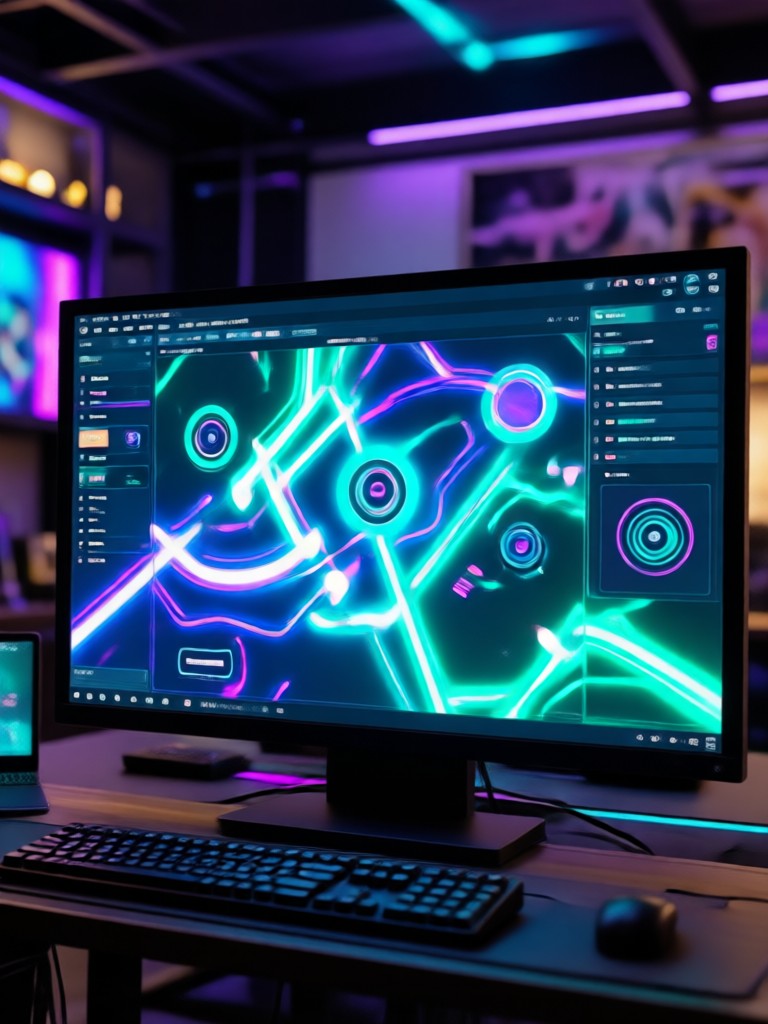 Futuristic UI and data visualization AI video