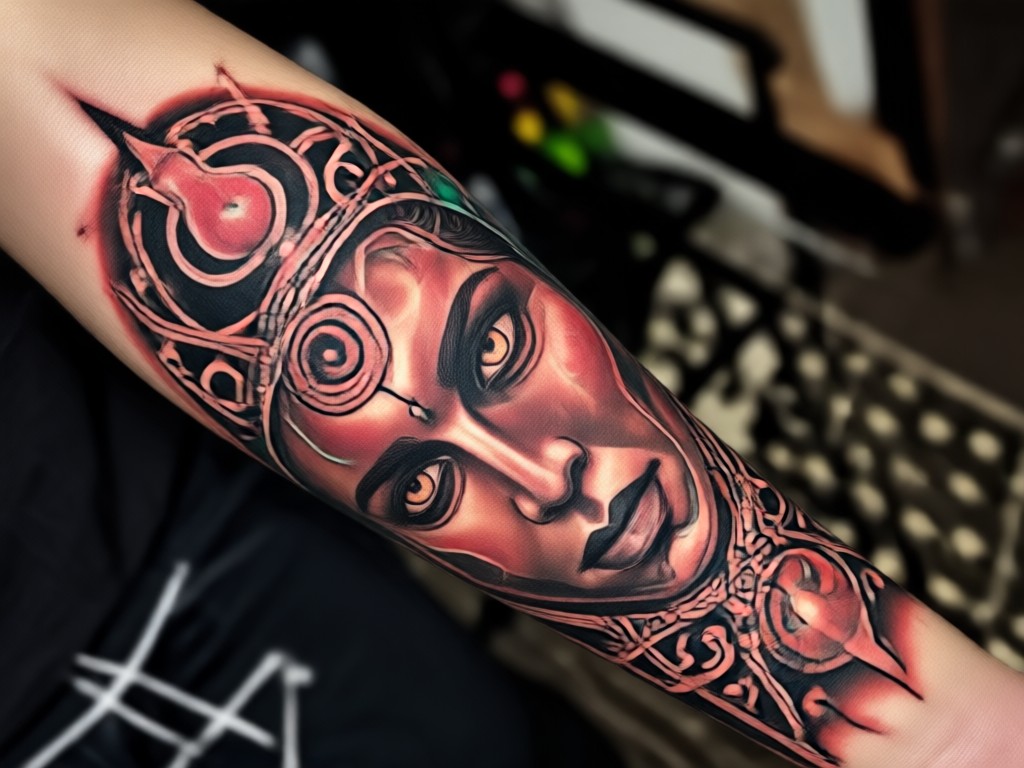 Refining and editing a tattoo sketch with AI