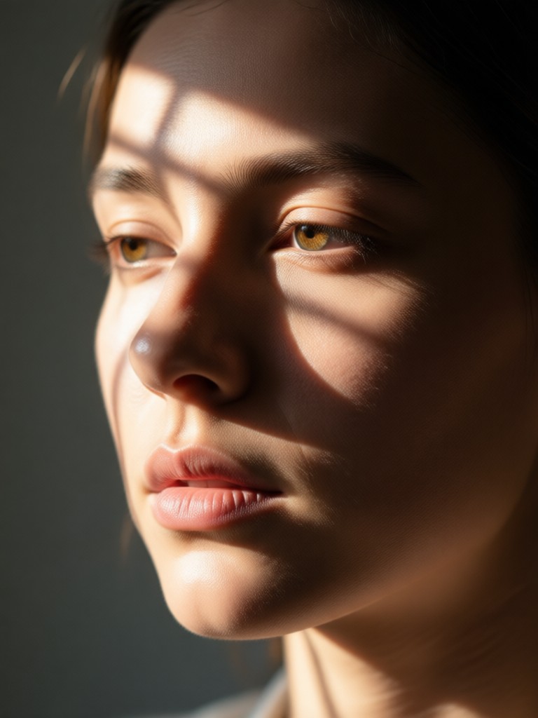 Neon colored light and shadow effect