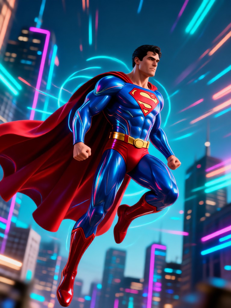 Comic-Stil Superman-Bild, erstellt mit KI